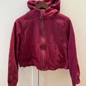 Lululemon Athletica Maroon Zip-Up Hoodie